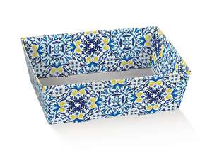 Product image Rectangular basket with "Maioliche" pattern