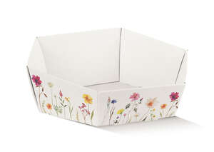 Product image Round basket with "Spring Flowers" pattern