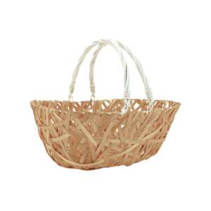 Product image Oval basket made of natural wood and wicker