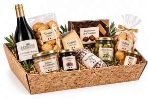 Product image Foldable cardboard basket, cork decoration