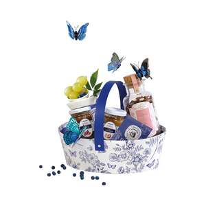 Product image Oval cardboard basket TOILE DE JOUY