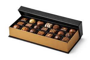 Product image Rectangular cardboard box of chocolates, 1 row