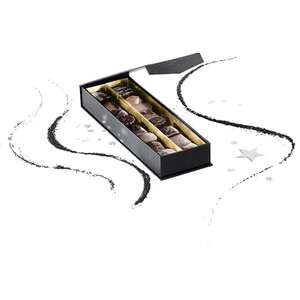 Product image Rectangular cardboard box with 2 rows of chocolates