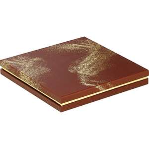 Product image Square cardboard box of chocolates, 3, 4, or 6 rows, POUDRE D'OR brown