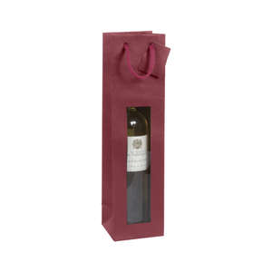 Product image Bag with bottle handles and cords, "Wine Lees" window