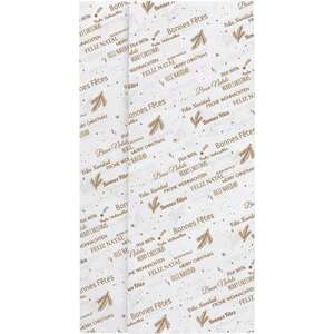 Product image White/gold tissue paper with "Happy Holidays" design - Pack of 240 sheets
