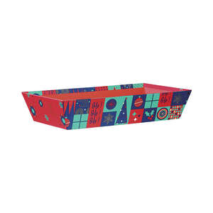Product image Rectangular Cardboard Basket – FESTIVE MOSAIC