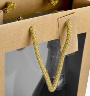 Product image Kraft Bag 1 and 2 bottles DOUBLE WINDOW