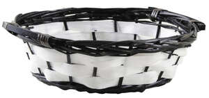 Product image Round basket in split wicker and wood