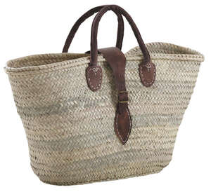 Product image Moses basket style palm straw tote bag