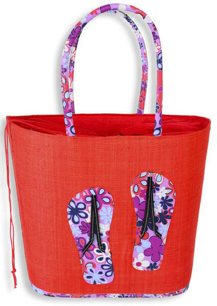 Product image Pack of 3 tote bags with flips flops motif