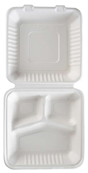 Product image Pack of 50 100% natural lunch boxes - 3 compartments