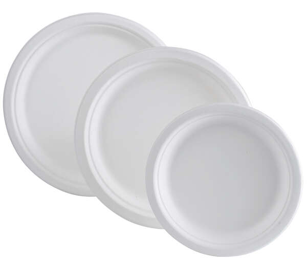 Product image Pack of 50 100% natural round plates