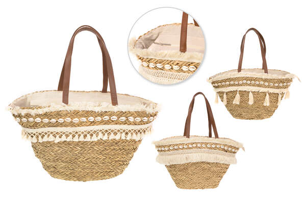 Product image Set of 3 tote bags decorated with SHELLS