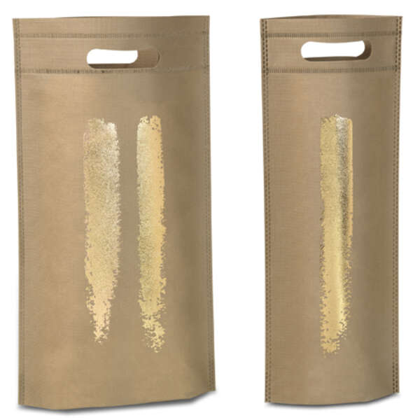 Product image Non-woven bottle bag, camel/gold