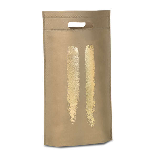 Product image Non-woven bottle bag, camel/gold