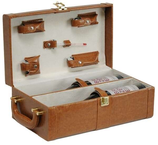 Product image Leather case 2 bottles Synthetic 