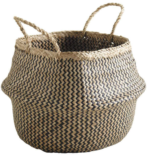 Product image Round reed bag, black
