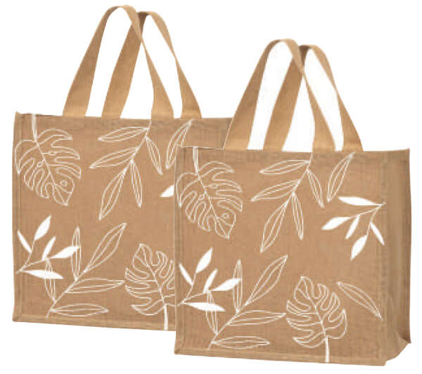 Product image Jute tote bags with plants design