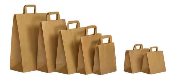 Product image Brown kraft bag - Flat handles