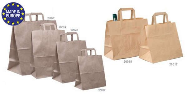 Product image Brown kraft bag - Flat handles