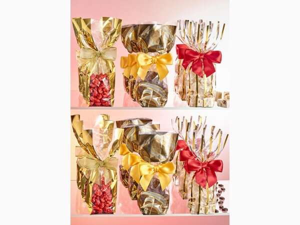Product image 100 sachets with cardboard base, gold