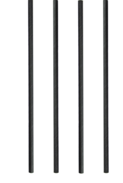 Product image 250 paper drinking straws, black 