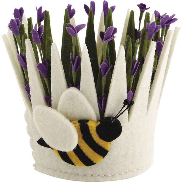 Product image Felt basket with flower motif 