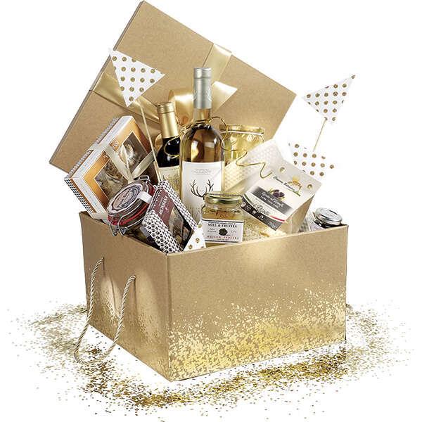 Product image Gift box with gold satin bow