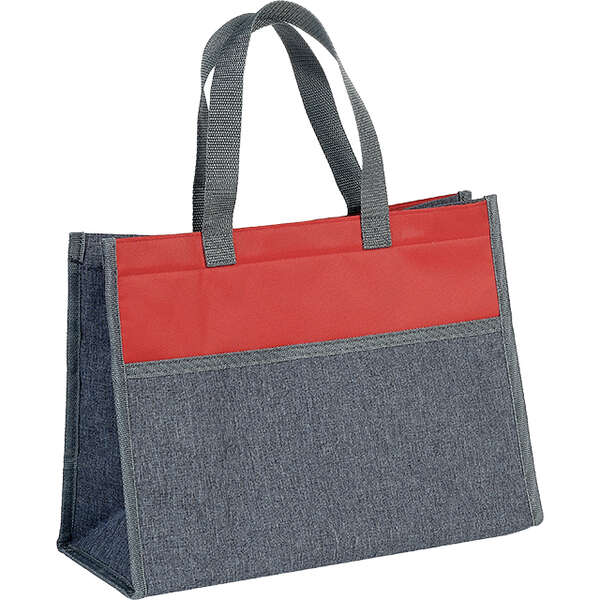 Product image Rectangular isothermal cooler bag, grey/red 