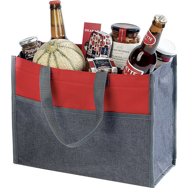 Product image Rectangular isothermal cooler bag, grey/red 