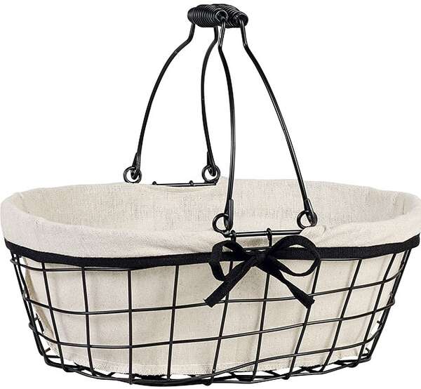 Product image Black metal/fabric basket