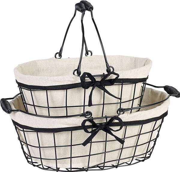 Product image Black metal/fabric basket
