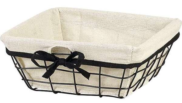 Product image Black metal/fabric baskets