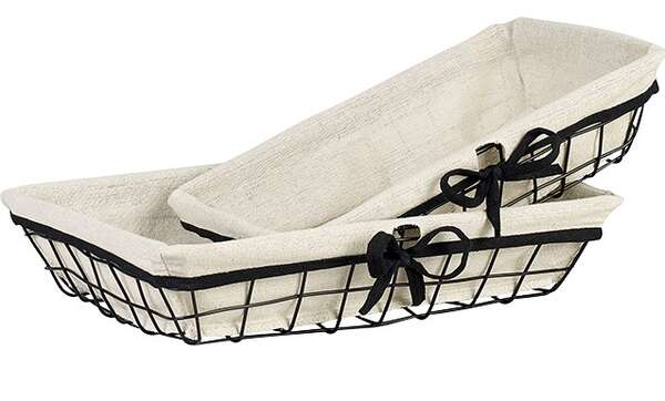 Product image Black metal/fabric baskets