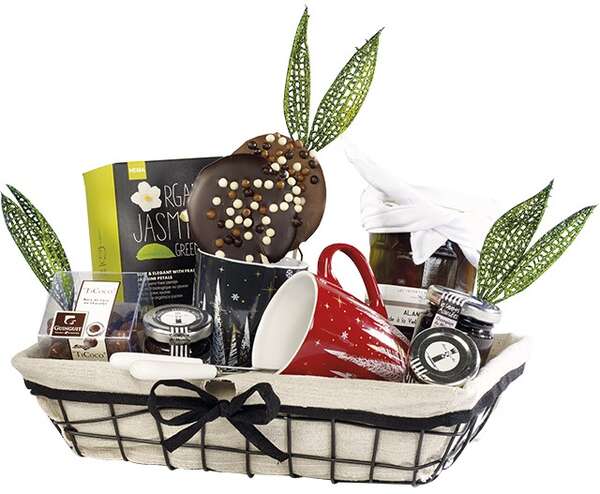 Product image Black metal/fabric baskets