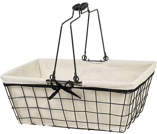 Product image Black metal/fabric basket