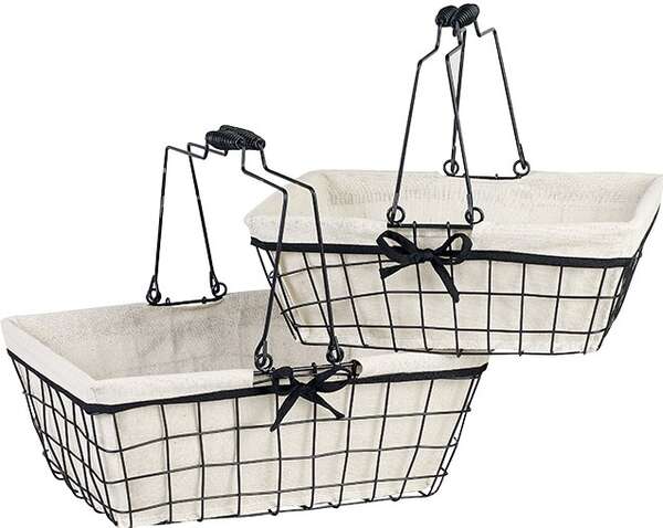 Product image Black metal/fabric basket