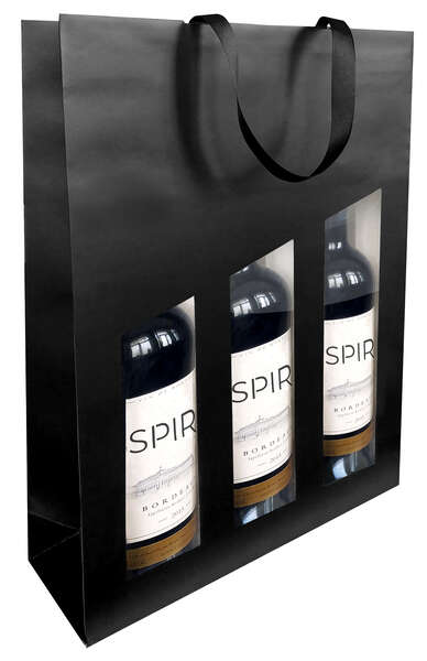 Product image Bag from the Seduction collection, holds 1, 2 or 3 bottles, black 