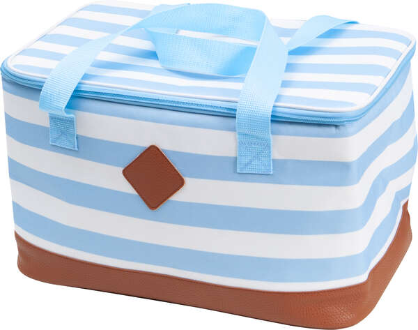 Product image 600D isothermal cooler bag, blue stripes