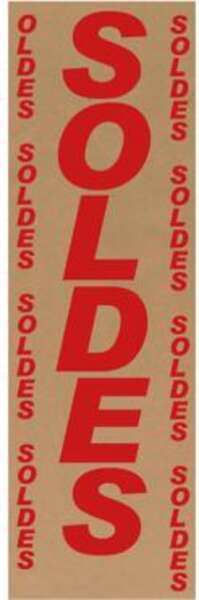 Product image Paper banners printed with SALE/ SOLDES, vertical