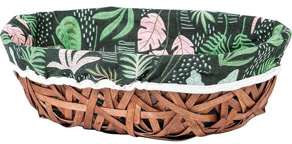 Product image Wooden basket with plant design