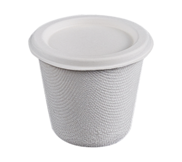 Product image 100 cane fibre sauce pots with lid