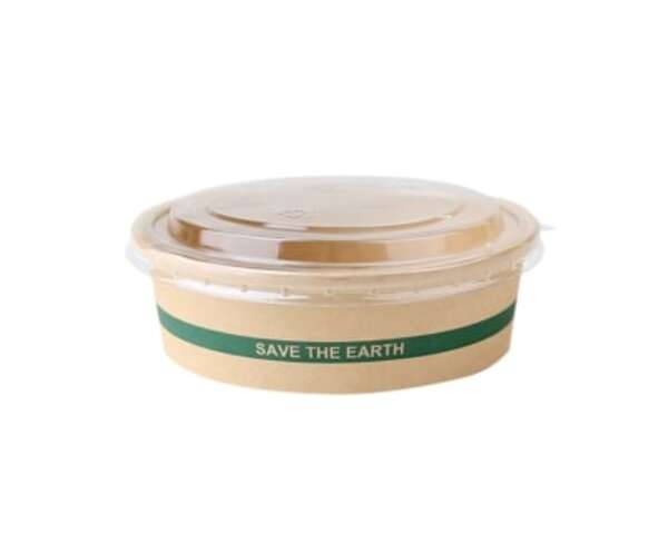 Product image 50 kraft salad bowls + PET lid