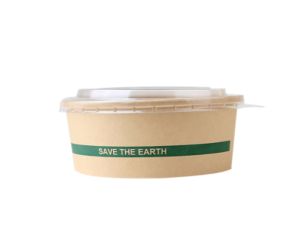 Product image 50 kraft salad bowls + PET lid