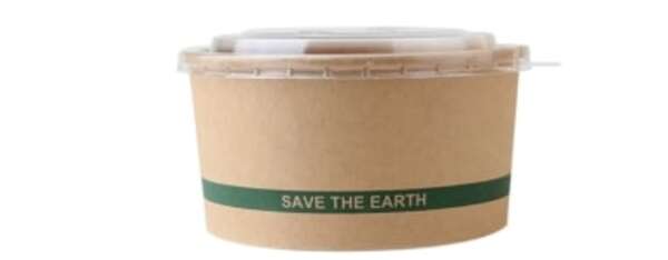 Product image 50 kraft salad bowls + PET lid
