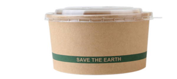 Product image 50 kraft salad bowls + PET lid
