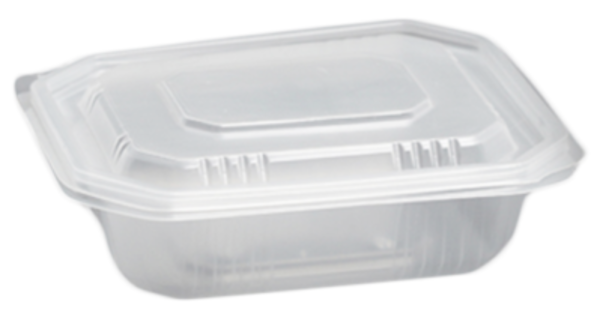 Product image 50 PP trays, BASE + transparent lid