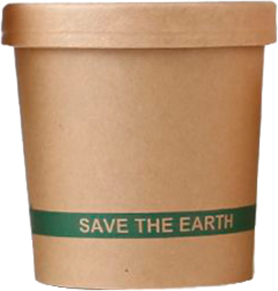 Product image 25 kraft cardboard soup pots, round 
