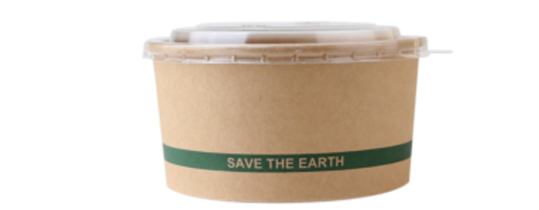 Product image 50 kraft salad bowls + PET lid